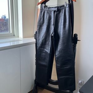 COLEBROOK & CO MOTORCYCLE BIKER Womens Black Genuine 100% Leather pants